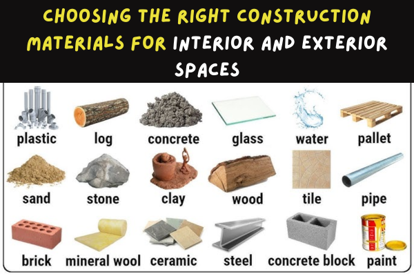 Choosing the Right Construction Materials for Interior and Exterior Spaces